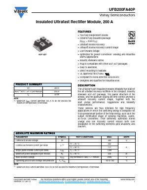 UFB200FA40 Datasheet PDF Vishay Semiconductors