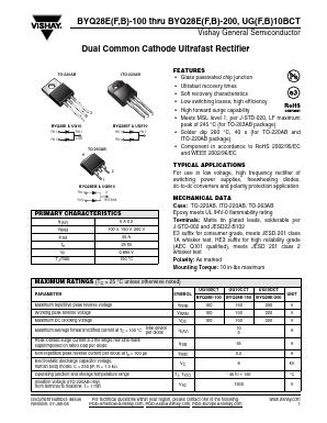 UGB10BCTHE3 Datasheet PDF Vishay Semiconductors