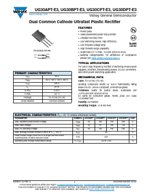 UG30CPT-E3-45 Datasheet PDF Vishay Semiconductors