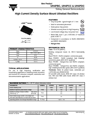 UH4PBC-E3 Datasheet PDF Vishay Semiconductors