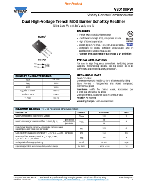 V30100PW Datasheet PDF Vishay Semiconductors