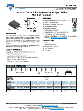 VOM617A-4T Datasheet PDF Vishay Semiconductors