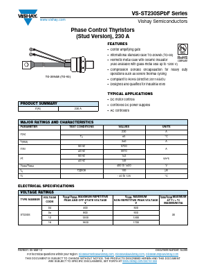 VS-ST230SPBF Datasheet PDF Vishay Semiconductors
