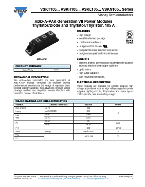 VSKT105-06 Datasheet PDF Vishay Semiconductors