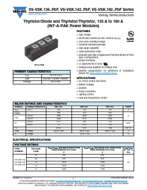 VSKL162-04PBF Datasheet PDF Vishay Semiconductors