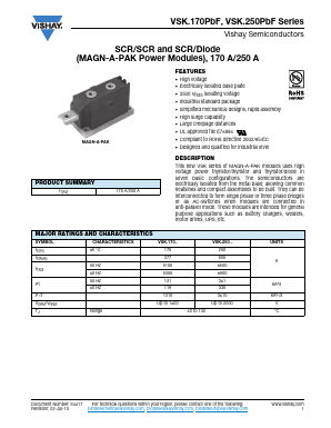 VSKT250-04PBF Datasheet PDF Vishay Semiconductors
