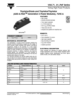 VSKT71 Datasheet PDF Vishay Semiconductors