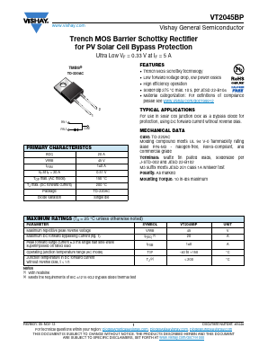 VT2045BP-M3/4W Datasheet PDF Vishay Semiconductors