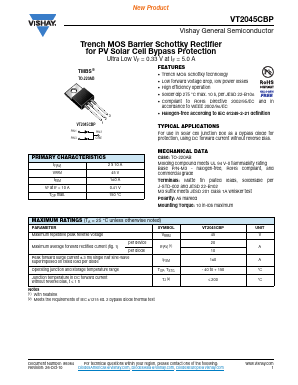 VT2045CBP-M3/4W Datasheet PDF Vishay Semiconductors
