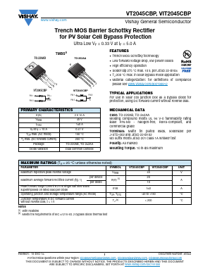 VT2045CBP-M3-4W Datasheet PDF Vishay Semiconductors