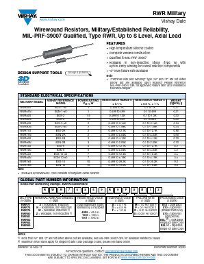 RWR80SR560FRS70 Datasheet PDF Vishay Semiconductors