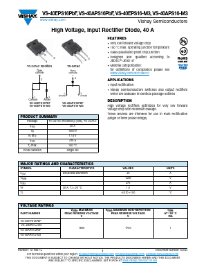VS-40APS16-M3 Datasheet PDF Vishay Semiconductors
