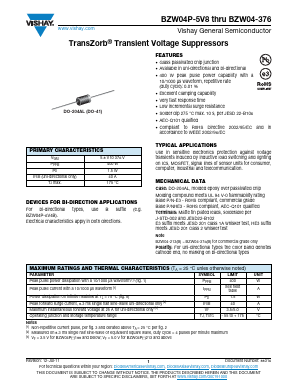 BZW04-128HE3/73 Datasheet PDF Vishay Semiconductors