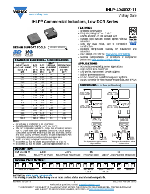 IHLP4040DZET100M01 Datasheet PDF Vishay Semiconductors
