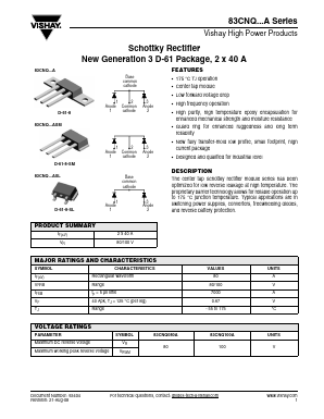 83CNQ080ASL Datasheet PDF Vishay Semiconductors