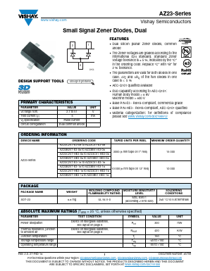 AZ23C30-HE3-08 Datasheet PDF Vishay Semiconductors