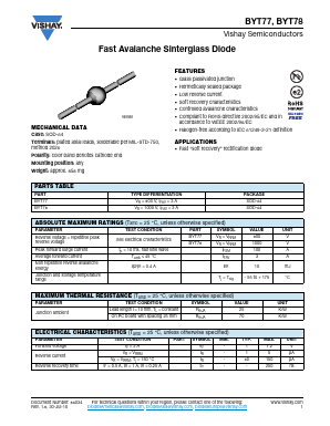 BYT78 Datasheet PDF Vishay Semiconductors