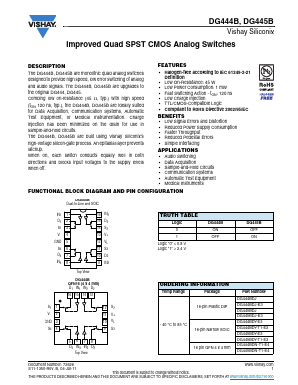 DG444B Datasheet PDF Vishay Semiconductors