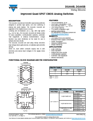 DG444B Datasheet PDF Vishay Semiconductors