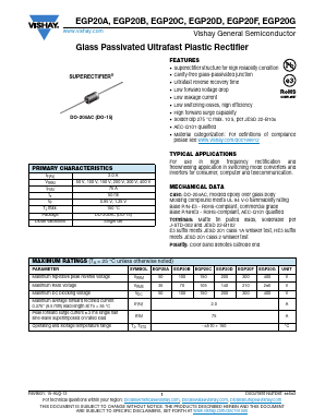 EGP20AHE3-73 Datasheet PDF Vishay Semiconductors