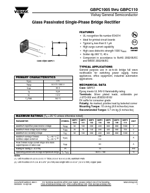 GBPC101 Datasheet PDF Vishay Semiconductors