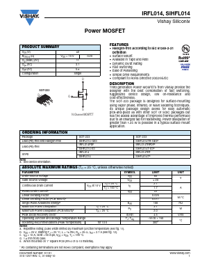 IRFL014 Datasheet PDF Vishay Semiconductors