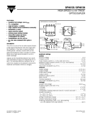 SFH6135 Datasheet PDF Vishay Semiconductors