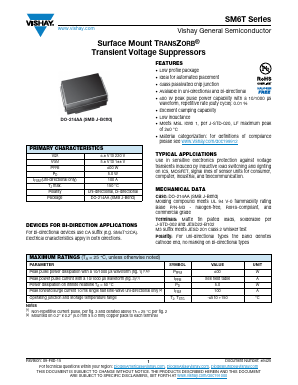 SM6T68A Datasheet PDF Vishay Semiconductors