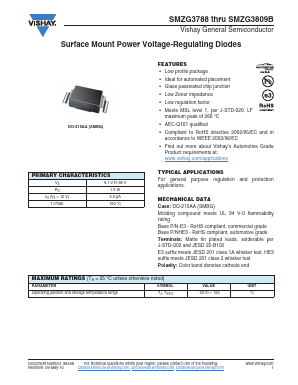 SMZG3808AHE3/52 Datasheet PDF Vishay Semiconductors