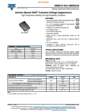 SM8S33 Datasheet PDF Vishay Semiconductors