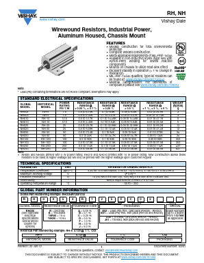RH0254R000FC02 Datasheet PDF Vishay Semiconductors