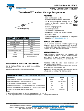 SA10CA-E3/73 Datasheet PDF Vishay Semiconductors