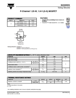 SI2305DS Datasheet PDF Vishay Semiconductors