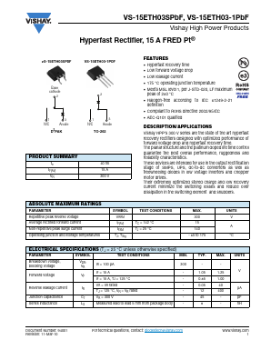 VS-15ETH03SPBF Datasheet PDF Vishay Semiconductors
