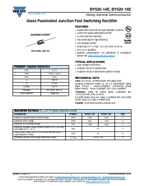BY520-14E-E3/54 Datasheet PDF Vishay Semiconductors