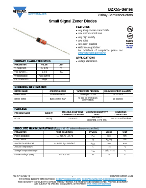 BZX55B24 Datasheet PDF Vishay Semiconductors