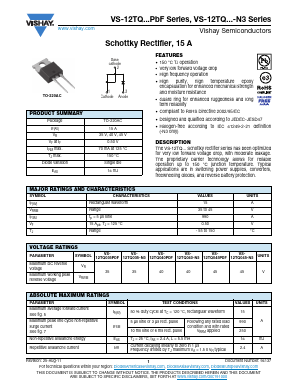 VS-12TQ045-N3 Datasheet PDF Vishay Semiconductors