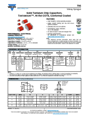 T95R226M050ESBL Datasheet PDF Vishay Semiconductors