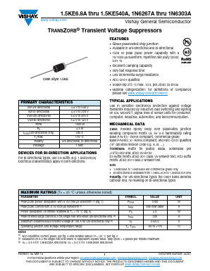 1N6267A-E3 Datasheet PDF Vishay Semiconductors