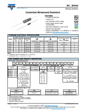AC01W5R100J Datasheet PDF Vishay Semiconductors