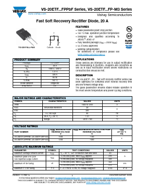 20ETF12FP-M3 Datasheet PDF Vishay Semiconductors