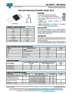 VS-20ETF02-M3 Datasheet PDF Vishay Semiconductors
