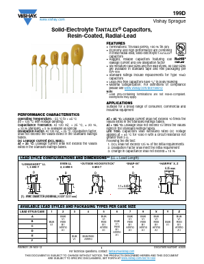 199D476X96R3D2B1 Datasheet PDF Vishay Semiconductors