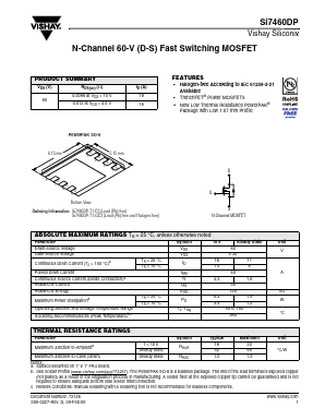 SI7460DP Datasheet PDF Vishay Semiconductors