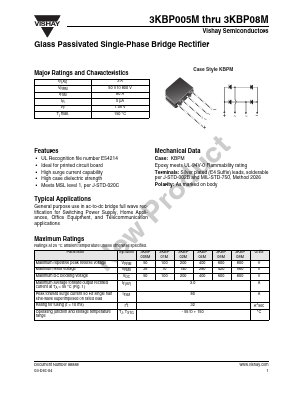 3KBP06M Datasheet PDF Vishay Semiconductors