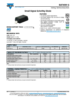 BAT46W-G3-18 Datasheet PDF Vishay Semiconductors