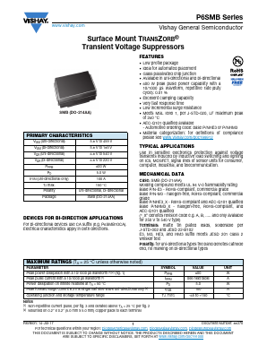 P6SMB51A Datasheet PDF Vishay Semiconductors