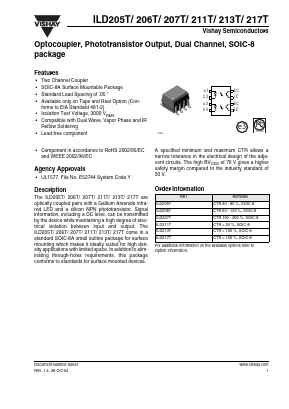 ILD217T Datasheet PDF Vishay Semiconductors