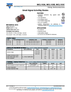 MCL103B-TR Datasheet PDF Vishay Semiconductors