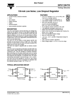SIP21106DT-285-E3 Datasheet PDF Vishay Semiconductors